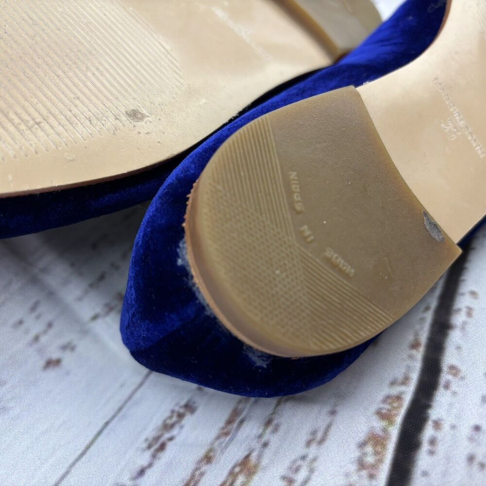 Geppettos Blue Velvet Dog Embroidered Slip On Shoes Flats Spain 35 EU 4.5 US‎ - Picture 11 of 12